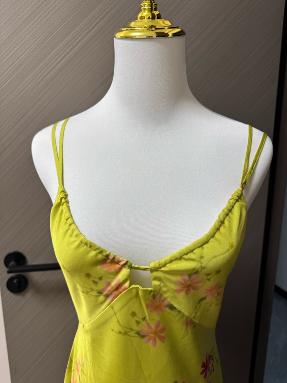 All Saints Yellow Floral Slip Maxi Dress - Picture 5 of 10